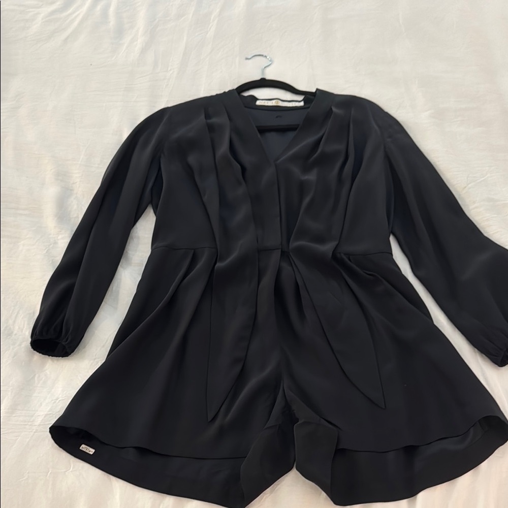Black Long Sleeve Romper